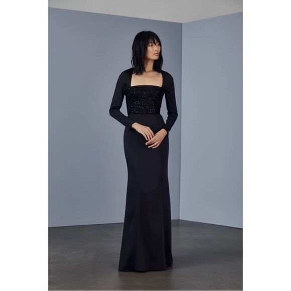 Amsale Stretch crepe gown size 10 - Picture 1 of 13